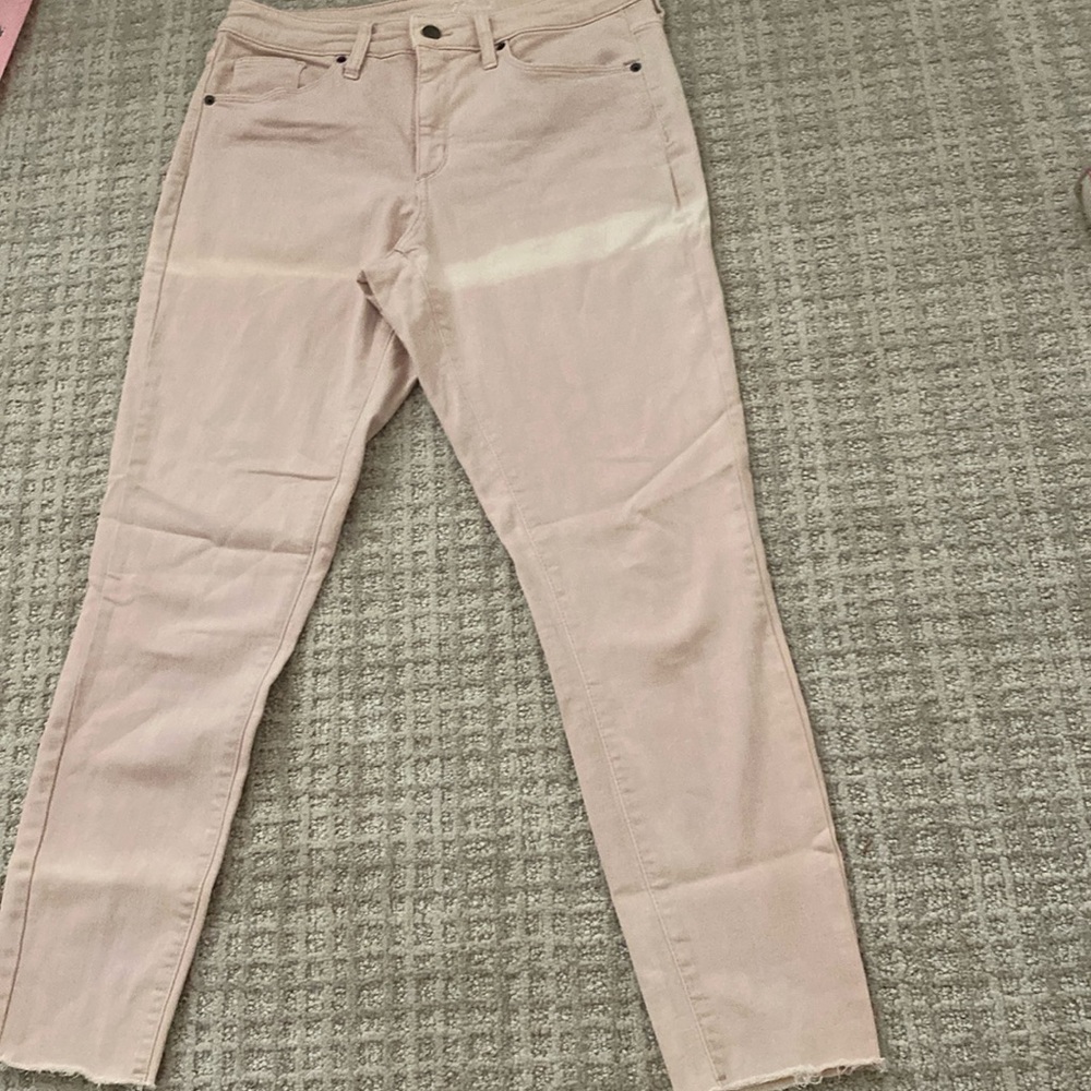 Universal Thread Pink jeans with bleach streak.